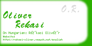 oliver rekasi business card